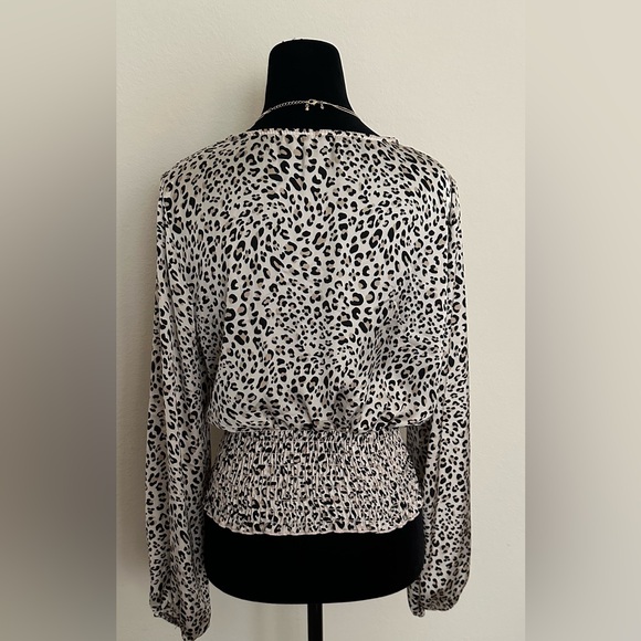 Papaya Leopard Print V-Neck Blouse - Picture 2 of 11